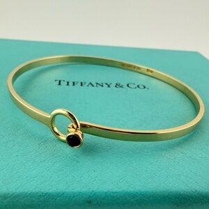 Vintage Tiffany & Co. 18k Yellow Gold Sapphire Hook and Eye Bracelet